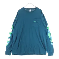 NOAH (ノア) FLOWERS POCKET TEE 袖フラワープリント ポケット 長袖Tシャツカットソー グリーン 23-070-122-0059-1-0のサムネイル