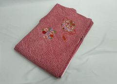 七五三 女の子着物 正絹 豪華赤絞り 2点セット 刺繍 高級本仕立 熨斗目