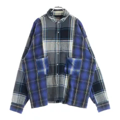 READY MADE (レディメイド) 25SS Flannel Check Shirt フランネルチェックシャツ ブルー RE-CO-AS-00-00-256のサムネイル