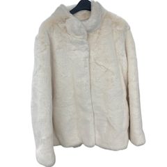 美品✨ T-K-FUR サファイアミンク ポンチョ ケープ リアルファー L相当