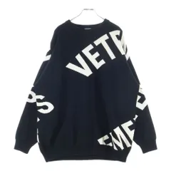 VETEMENTS (ヴェトモン) GIANT LOGO SWEATER ジャイアントロゴセーター ニット UE52KN400B ブラックのサムネイル
