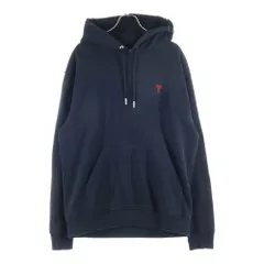 AMI Alexandre Mattiussi (アミアレクサンドルマテュッシ) AMI DE COEUR HOODIE B ワンポイント ハートロゴ スウェットプルオーバーパーカー ブラックのサムネイル