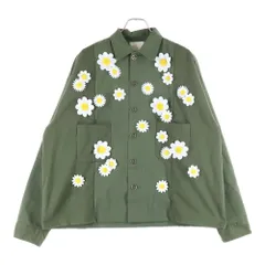 READY MADE (レディメイド) 24AW UTILITY SHIRT フラワー装飾ロングスリーブシャツ RE-CO-KH-00-00-257 カーキのサムネイル