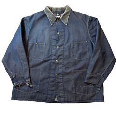 Woolrichブラック コットンダック カバーオール レザー襟 USA製 - メルカリ