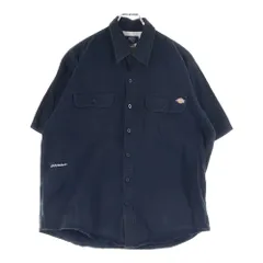Dickies (ディッキーズ) ロゴパッチ ワークシャツ 半袖カットソー ブラック 59543