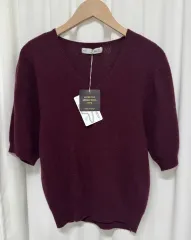 新品 100% メリノウール 半袖 ニット