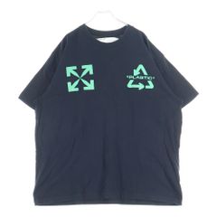 未使用に近い】オフホワイト Tシャツ スプレープリント クロスアロー L 