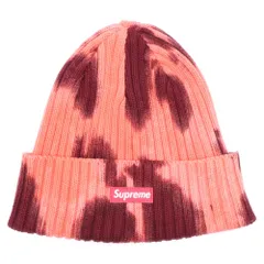 SUPREME (シュプリーム) 24SS Overdyed Beanie オーバーダイビーニー ロゴ刺繍ニット帽 オレンジ