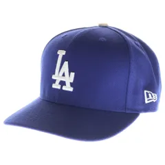 NEW ERA (ニューエラ) ロサンゼルス ドジャース 60周年記念 ロゴ刺繍 6パネルベースボールキャップ 帽子 ブルー