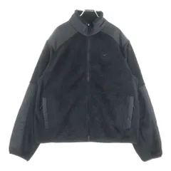 STUSSY (ステューシー) 25AW×NIKE FULL ZIP FLEECE ナイキ ロゴ刺繍 ジップアップブルゾン フリースジャケット ブラック HQ8524-010のサムネイル