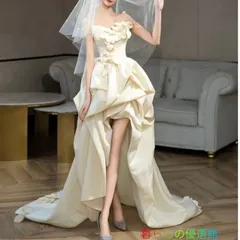 ウェディングドレス オフホワイト ウェディングドレス 袖なし ビスチエ ロング丈 ロングドレス ウェディングドレス  パーティードレス 二次会ドレス ブライダル 撮影 レディース  8lf0316