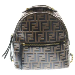 FENDI (フェンディ) ズッカ バイザウェイ レザー バックパック ブラウンのサムネイル