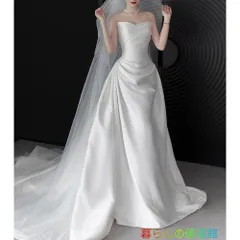 ウェディングドレス ドレス フォーマルドレス ウエディング エレガント パーティードレス 花嫁ロングドレス ワンピース結婚式 チューブトップ マーメイドライン シンプル ※ドレスのみの販売 7lf0316