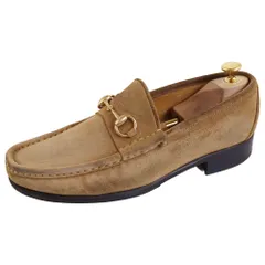 美品 グッチ GUCCI ローファー モカシン ホースビット スウェードレザー