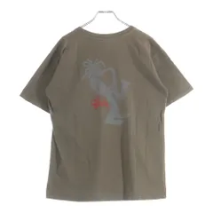 STUSSY (ステューシー) 90s OLD STUSSY オールドステューシー ジャズマン シャドーマン ロゴプリント クルーネック 半袖Tシャツカットソー ブラウン