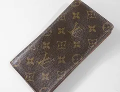 LOUIS VUITTON ◆ モノグラム ポルトカルト クレディ 二つ折り 長財布 札入れ カードケース ブラウン ルイヴィトン ◆R3-0