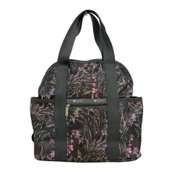 LESPORTSAC(レスポートサック) リュックサック - グレー×ピンク×マルチ 花柄/2way