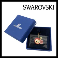 Y【SWAROVSKI】エリカ チャーム ゴールド/金カラー レッド/赤 クリスタル ラインストーン ネックレス/ペンダントトップ キーホルダー スワロフスキー (63262TS3a④)