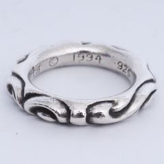 確実正規品 レシート付Chrome hearts スクロールバンドリング 16号