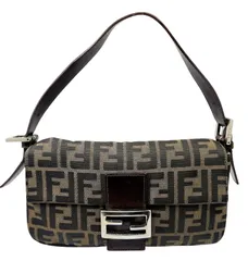 【中古】FENDI フェンディ ズッカ柄 マンマバケット ワンショルダーバッグ ハンドバッグ キャンバス FF柄 レザー ブラウン系 シルバー金具 レディース お洒落 カジュアル デイリー 人気 茶色 26424 鞄【ブランドギャラリー東心斎橋店】