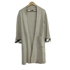 ブルーレーベルクレストブリッジ コート サイズ38 M レディース - グレーベージュ×ダークグレー×マルチ 長袖/一部チェック柄/春/秋