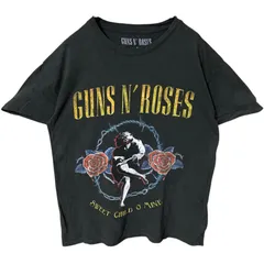 S ガンズアンドローゼズ ビッグプリント バンT バンド  ブラック 黒 Tシャツ レディース ユニセックス メンズ 古着 半袖 CHM