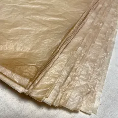 【紅茶染めグラシン紙】ジャンクジャーナル素材　手染め紙　ヴィンテージ風　30枚