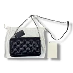 国内正規 参考上代289,300円 未使用品 Maison Margiela 25AW Glam slam embroidery flap mini グラムスラムエンブロイダリーチェーンバッグ メゾンマルジェラ SB1ZI0014 ネイビー 1583A2のサムネイル