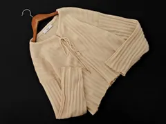 Discoat ディスコート レースアップ ニット ワイド幅 カットソー sizeF/ライトベージュ ■◇ レディース