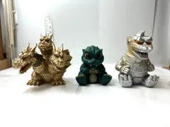 現状品 東宝怪獣シリーズ 鎮座獣 キングギドラ(1964) ゴジラ(1954) メカゴジラ(1974) 3個セット ウルトラマン フィギュア 3/16