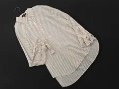 theory セオリー シルク100％ ストライプ 長袖 ブラウス シャツ sizeS/オフホワイト ■◇ レディース