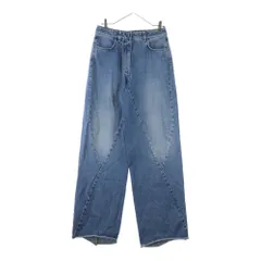 GIVENCHY (ジバンシィ) ヴィンテージ エフェクト ワイドレッグ ジーンズ デニムパンツ BW51375Y86 インディゴのサムネイル