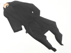 TO BE CHIC トゥービーシック ウエストリボン付き ニット ショール カーディガン size2/黒 ■◇ レディース