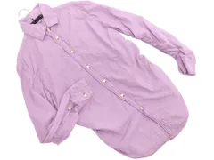 johnbull ジョンブル チェック ラウンドヘム シャツ sizeS/紫 ■◇ メンズのサムネイル
