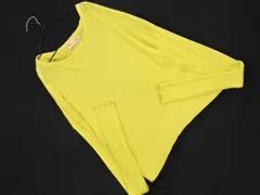 nano universe ナノユニバース ワイドネック リブ ニット セーター sizeF/黄 ■◇ レディース