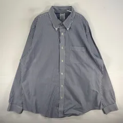 古着 ブルックスブラザーズ Brooks Brothers 長袖シャツ ボタンダウン REGENT 胸ポケ XL  ブルー系 ストライプ メンズ