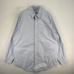 古着 ブルックスブラザーズ Brooks Brothers 長袖シャツ ボタンダウン MADISON 胸ポケ M  ブルー系 ストライプ メンズ