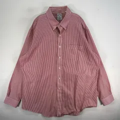 古着 ブルックスブラザーズ Brooks Brothers 長袖シャツ 胸ポケ ボタンダウン REGENT XL  レッド系 ストライプ メンズ
