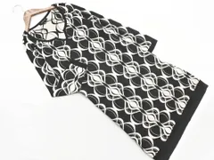 EPOCA エポカ 総柄 ニット ワンピース size40/黒 ■◇ レディース