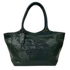 COACH(コーチ) トートバッグ ブリーカーパテントレザーラージトート 12403 ブルーグリーン×ブルー レザー
