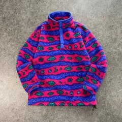 80s Vintage L.L.Bean Fleece Jacket エルエルビーン フリースジャケット スナップT スナップボタン デザイン フラワー リーフ 葉っぱ 総柄