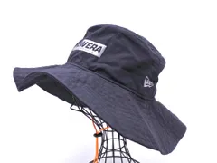 New Era ニューエラ あご紐付き バケット ハット sizeM L/黒 ■■ メンズ