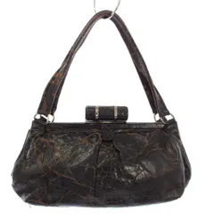 ミュウミュウ miumiu アーカイブ ショルダーバッグ ハンドバッグ がま口 ダークブラウン /TK ■OH