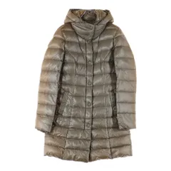 HERNO (ヘルノ) フード ジップアップ ダウンコート ブラウン レディース PI0045D-12017