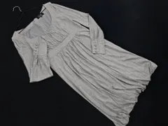 COUP DE CHANCE クードシャンス ギャザー Aライン ワンピース size38/グレー ■◇ レディースのサムネイル