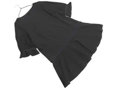 TO BE CHIC トゥービーシック フリル チュニック ワンピース size42/黒 ■◇ レディース