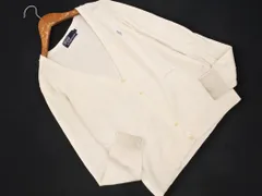 POLO RALPH LAUREN ポロ ラルフローレン Vネック ワンポイント ニット カーディガン sizeL/白 ■◇ レディース