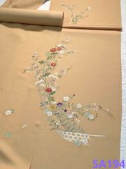 加賀友禅 松島由美 落款入 「水に映える」 袋帯 銀通し 正絹 加賀友禅 松島由美 落款入 「水に映える」 袋帯 銀通し 正絹