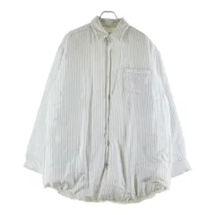 Maison Martin Margiela (メゾンマルタンマルジェラ) 19AW OVERSIZED PADDED SHIRT S50DL0396 オーバーサイズ 中綿ストライプシャツジャケット ホワイトのサムネイル