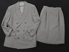 J.PRESS ジェイプレス ストライプ セットアップ ジャケット スカート スーツ size9/ライトグレー ■■ レディース